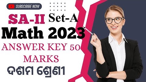 Math Answer Key 2023 Class 10 SA-2 || Math Question Answer 2023 Set-A@mgs_tech_education