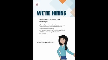 Job: Senior Next.js Front End Developer | stockholm,  Sweden|.... apply link in Description.