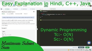 Maximum Subset Sum | Hindi | GFG POTD | C++ | Java | Dynamic Programming