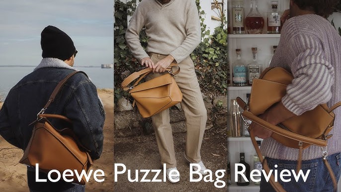 street style loewe puzzle bag small