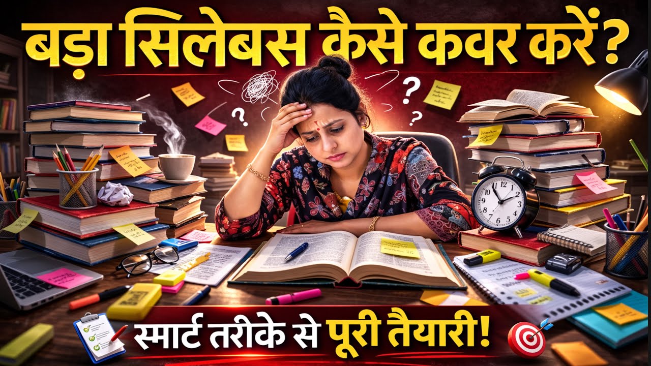 बड़ा सिलेबस कैसे कवर करें? स्मार्ट तरीके से पूरी तैयारी करें | Exam Strategy 2026🔥📘🎯