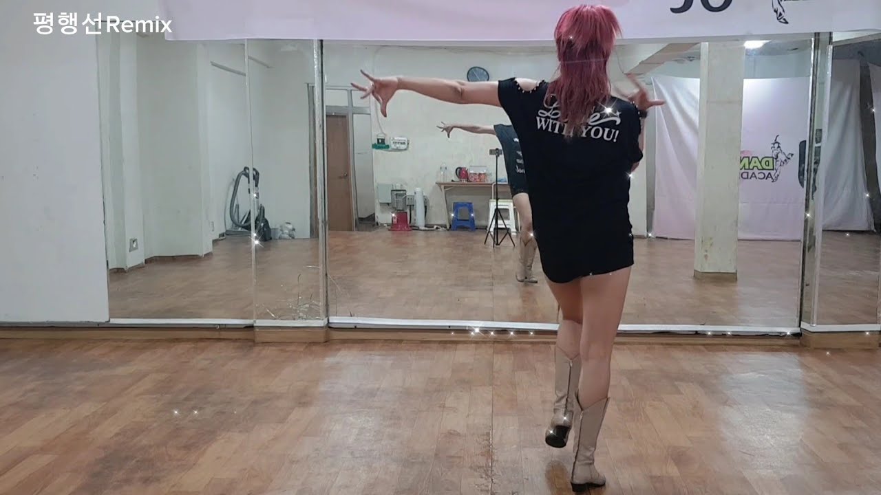 [JU라인댄스] PARALLEL(평행선) Remix Line Dance/Improver/문희옥 - YouTube