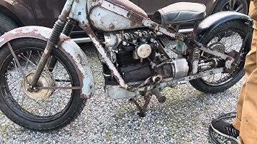 Test start bike 236: Nimbus 750cc OHC 4 cilinder. 1952