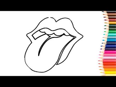 COMO DESENHAR BOCA SIMBOLO DOS ROLLING STONES 