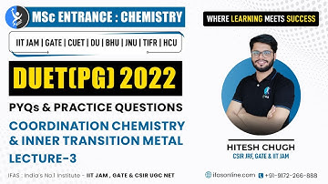 Coordination Chemistry & Inner Transition Metal | PYQs & Practice Questions | DUET(PG)