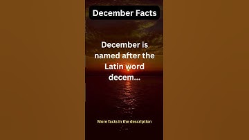 December Fact One #tenth #month