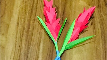 How to make red Ginger paper flower- paper ||DIY paper craft-Handcraft idea