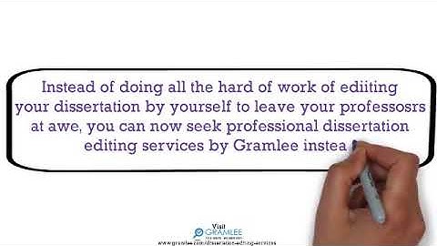 dissertation editing services