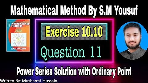 Mathematical Method By S.M Yousuf|| Exercise 10.10 Question 11 ||  #mathsbylogic ||Maths by Logic