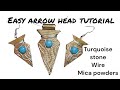 Easy, Polymer clay arrowhead set using real gemstones tutorial