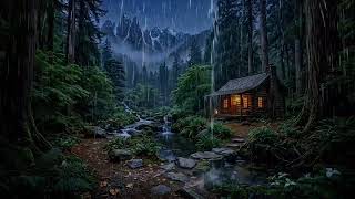 🌧️ Cabin Rain Sounds 🌲 | Soft Forest Rain for Deep Sleep & Peaceful Nights