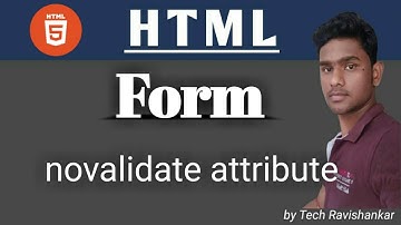 Novalidate  Attribute  In HTML Form (Hindi)