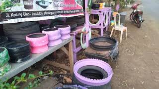 Jual macam-macam kreasi unik dari ban bekas