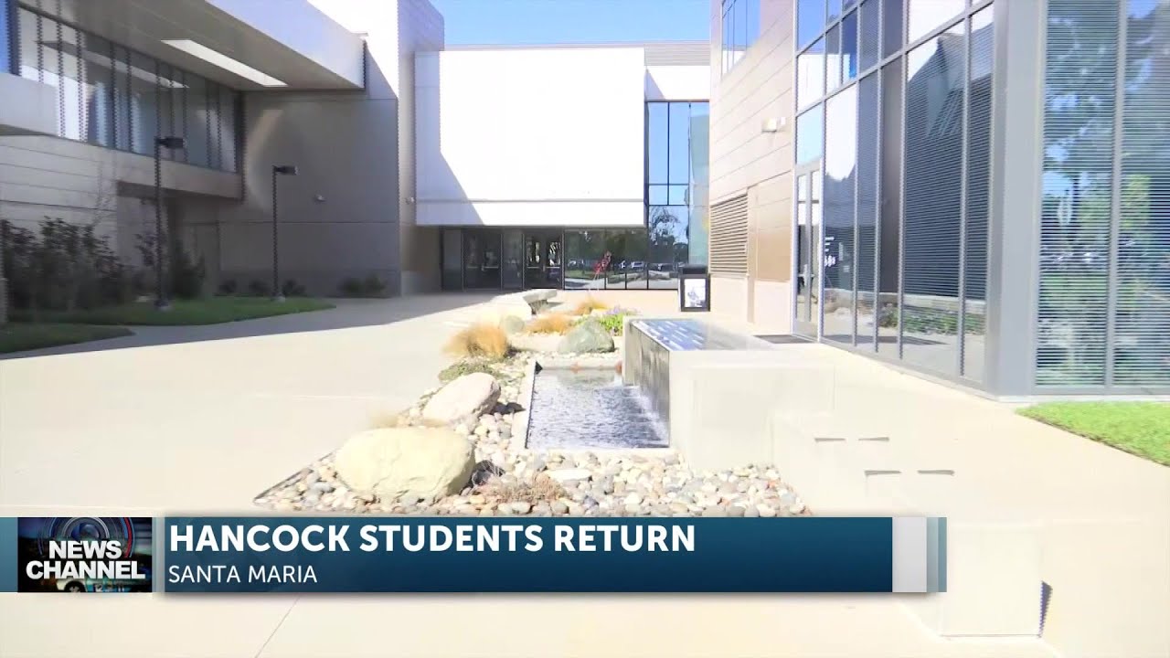 Allan Hancock College students begin first day of Spring semester - YouTube
