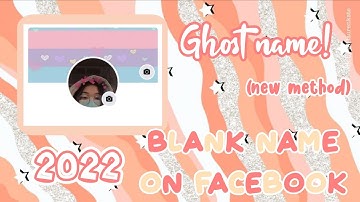 How to blank name on Facebook (ghost name) 🌱 | ea