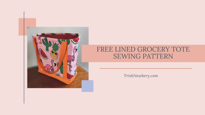 Sewing Pattern 1723 Free Pattern - Fabric Grocery Tote Bag