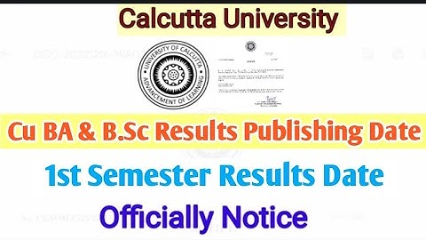 CU 1st Semester Result 2023//1st semester result 2023 CU// B.A & Bsc Results Date Notice C.U