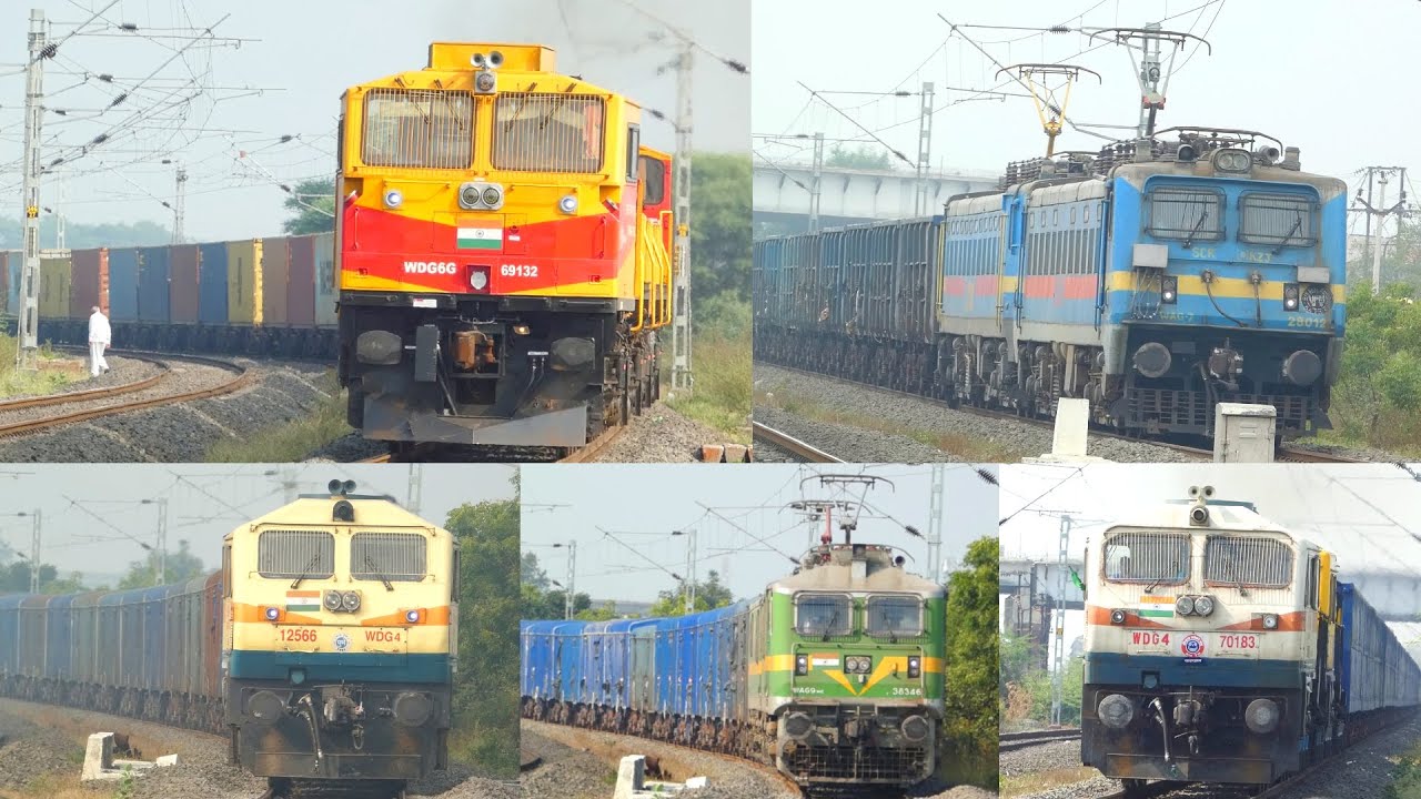 Indian Railways GOODS TRAINS | Powerful DIESEL vs ELECTRIC Freight Train | Malgadi Train Videos