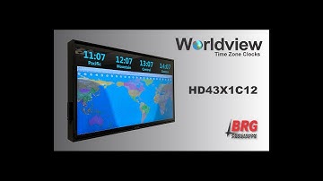 HD43X1C12 Worldview Time Zone Clock by BRG Precision Products