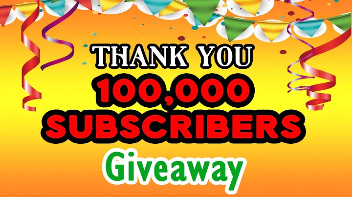 A Big "THANK YOU" 100K SUBSCRIBERS! + Giveaway