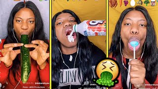 اتحداك ماتقرف من اكلها 🤢 اكثر بنت مقرفه في التيك توك