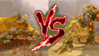 Toad Dragon VS Feral Dread Saurian. Total War Warhammer 3