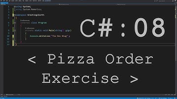 Intro To Programming 08 : Pizza Order Exercise