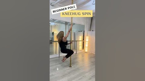Beginner Pole Static Spin - Kneehug Spin #beginnerpole #poledance #pole