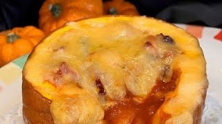 Chilli Stuffed Pumpkin and Rice