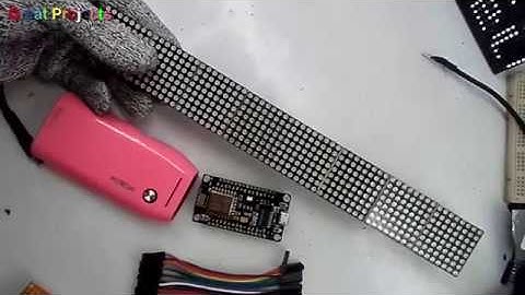ESP8266 MAX7219 LED Matrix Display & Test Code - Scrolling Text (1088AS)