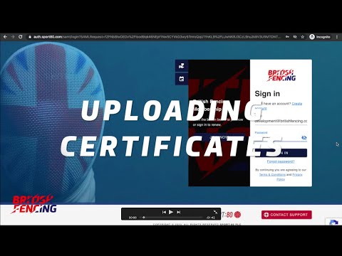 Uploading Certificates on Sport80