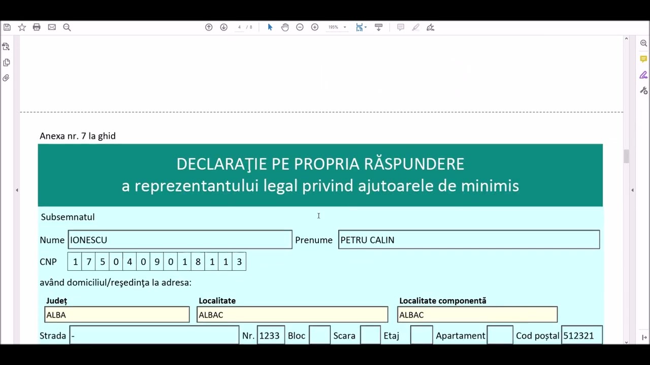 Instrucțiuni completare cerere de finanțare - AFM