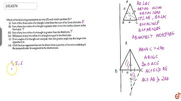 Which of the following    statements are true (T) and which are false (F)? Sum of the three si