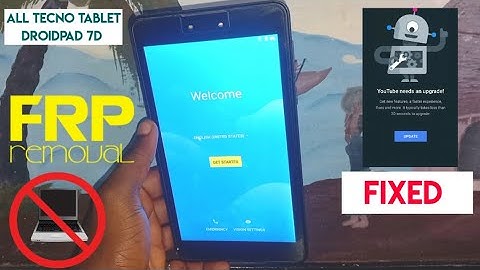 Tecno Droidpad 7p Frp Bypass / TECNO P701 Google Account Remove || YouTube update Fixed/Without Pc