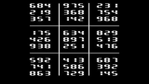 ATARI 2600 Sudoku Grid Kernel 2008 Thomas Jentzsch WIP