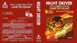 Night Driver Atari 2600 A I  Upscale 4K Ultra HD
