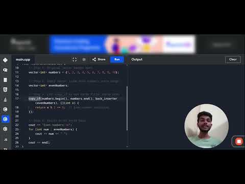 Filter Even Numbers using copy_if