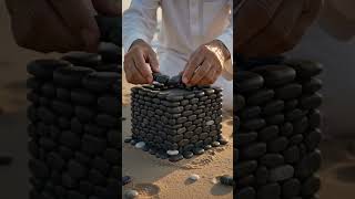 Miniature Kaaba Build Step-by-Step 🕋 | Stunning Sand or Stone art of Masjid al-Haram | 8K Timelapse