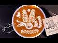 Hornbill bird advance world latte art pattern   