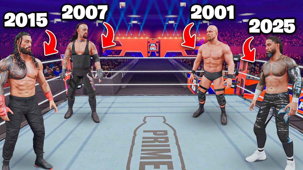 I Put EVERY Royal Rumble Winner Into One Match! - YouTube