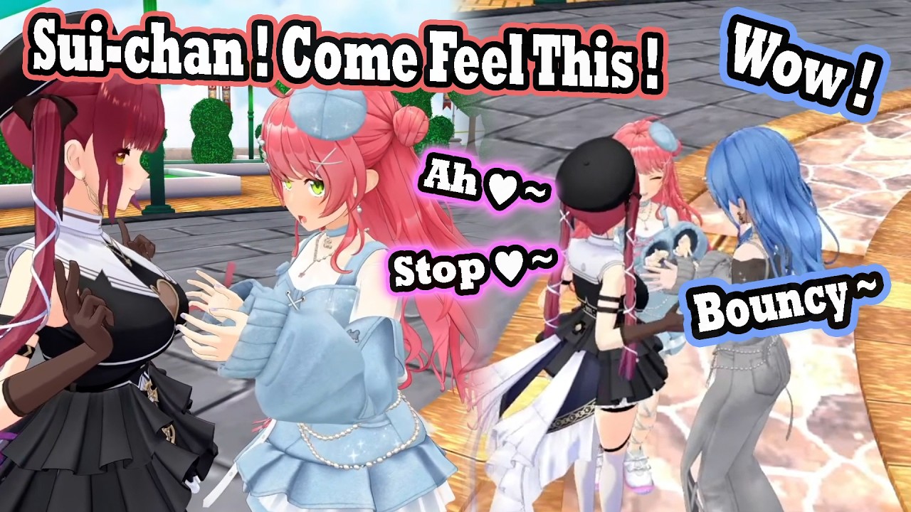 Miko & Suisei Discover Marine’s Oppai Has Physics and Can’t Stop Playing With It !