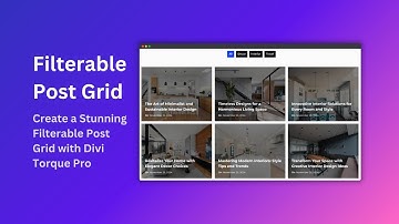 Divi Post Grid Filters: Coolest Feature of Divi Torque Pro Explained!