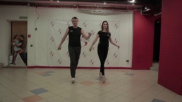 Зук, младшая группа, Ewgeny & Nataly, Sense Dance Studio. Демо под музыку. Zouk Beginners class.