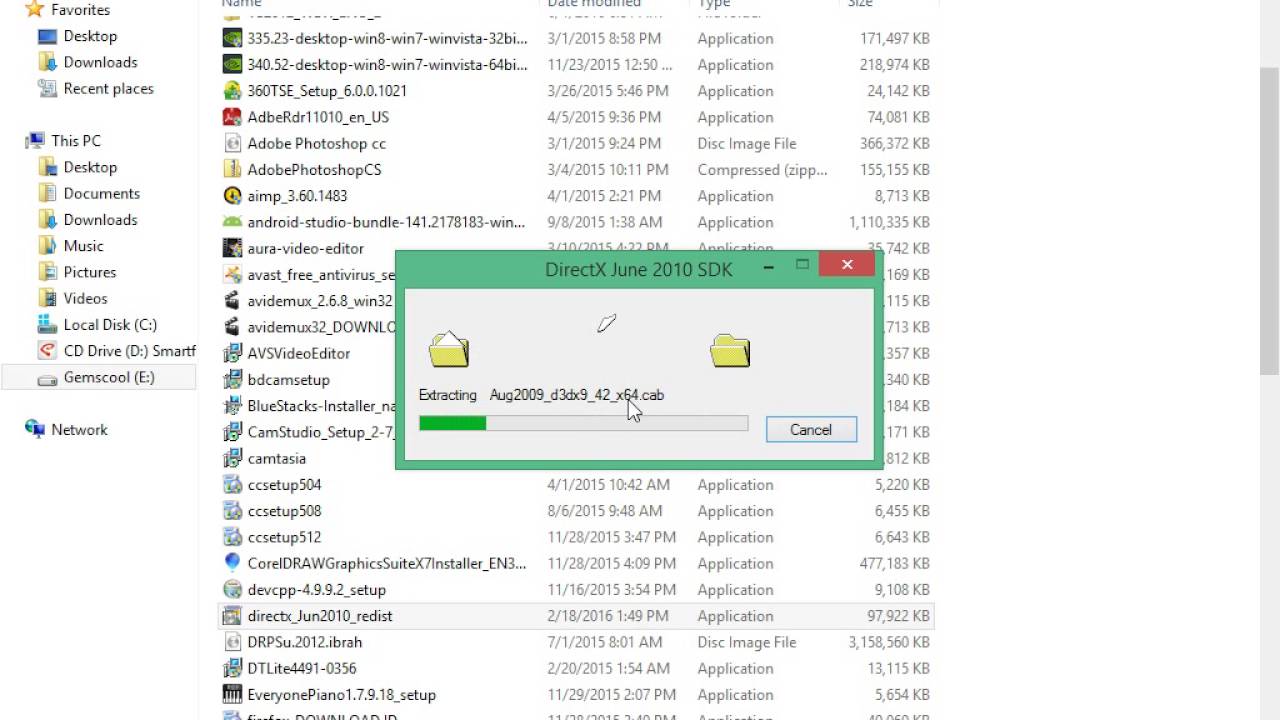 Directx windows 7 64. Directx redist.