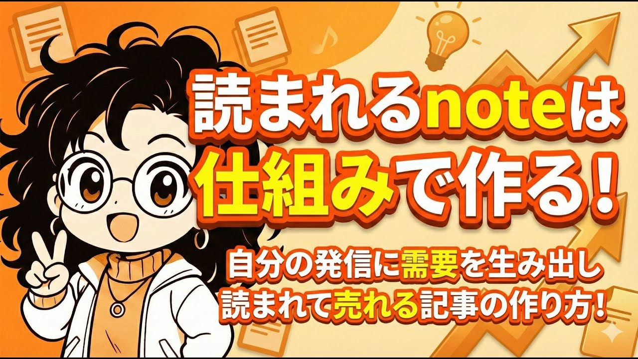 読まれるnoteは仕組みで作る！自分の発信に需要を生み出し、売れる・読まれる記事の作り方！