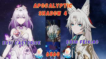 How to 3-Star Apocalyptic Shadow 4 - Honkai Star Rail 3.2 | Castorice E0S1 & Feixiao E0