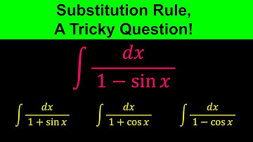 U substitution - Substitution method for trigonometric Examples -A little Tricky Examples - Calculus