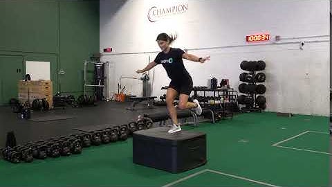 Single Leg Box Jump to Single Leg Drop Landing