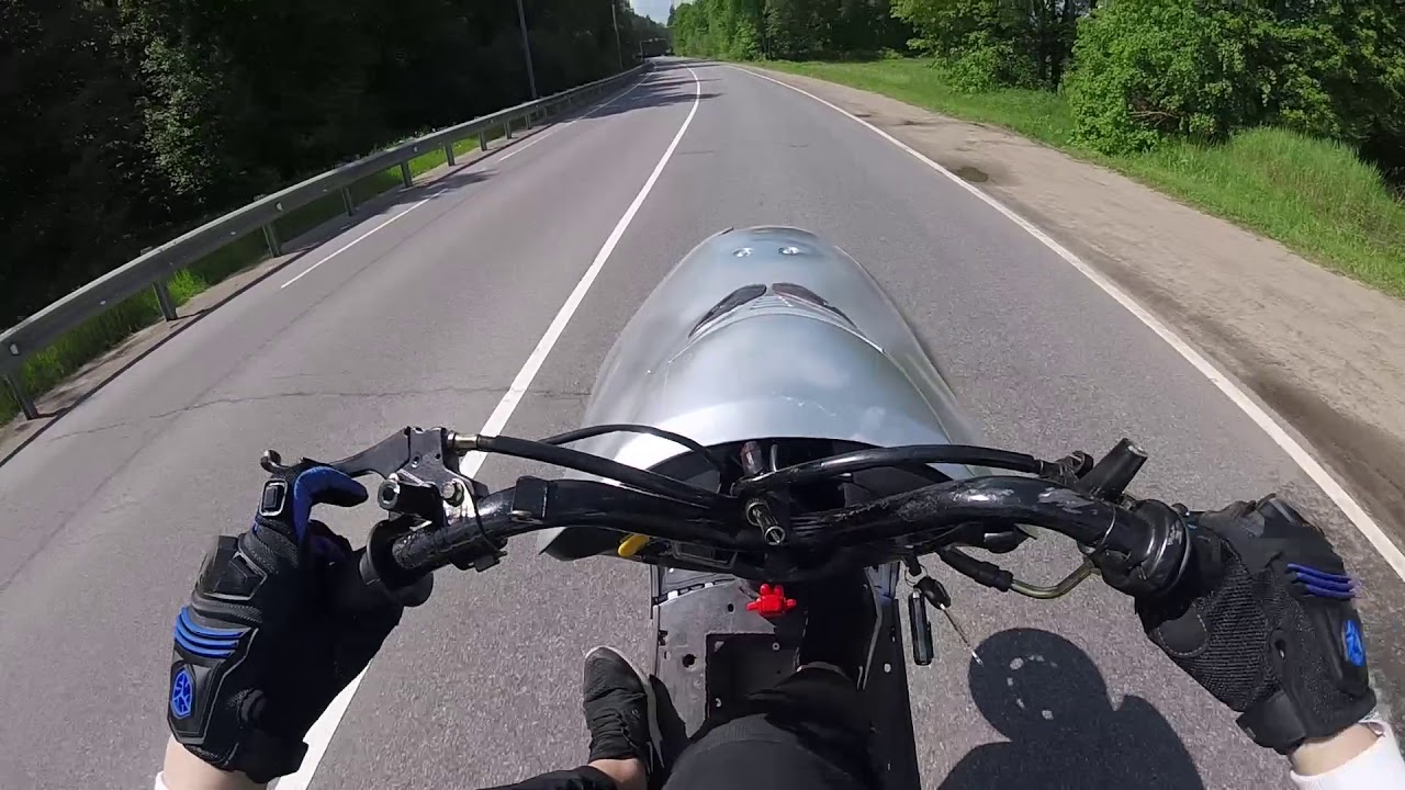 Едем за холодной сваркой ! стант на скутер - YouTube