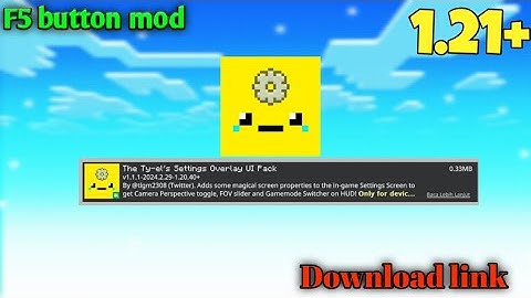 Minecraft PE f5 button mode 1.21+ 2025 ||Minecraft pocket edition F5 button addon